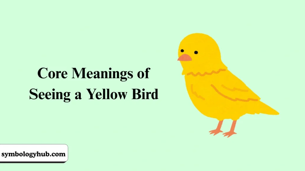 Core Meanings of Seeing a Yellow Bird