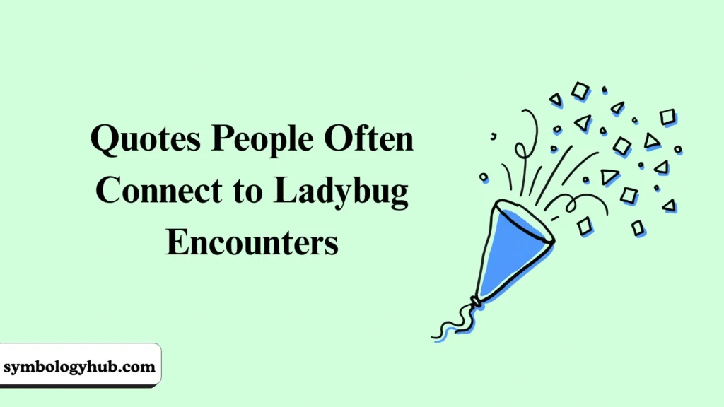 Quotes People Often Connect to Ladybug Encounters